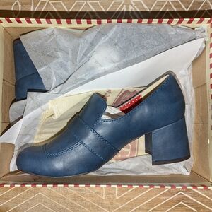 Loafer Heels: B.A.I.T Catberry Loafers In "Denim"